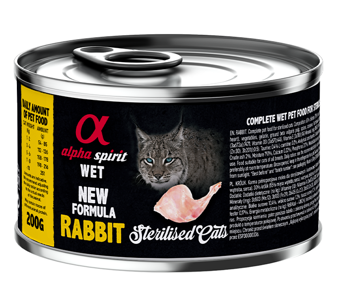 STERILIZED CATS RABBIT WET FOOD (85gr)